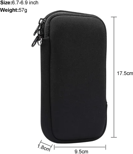 Vista 3 de Funda de neopreno para teléfono celular, suave, elástica, a prueba de golpes, funda cruzada con cordón para collar para iPhone 12 Pro Max XS