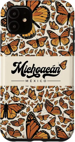 Vista 6 de Funda para iPhone 12 mini Michoacan México Mariposas Monarca