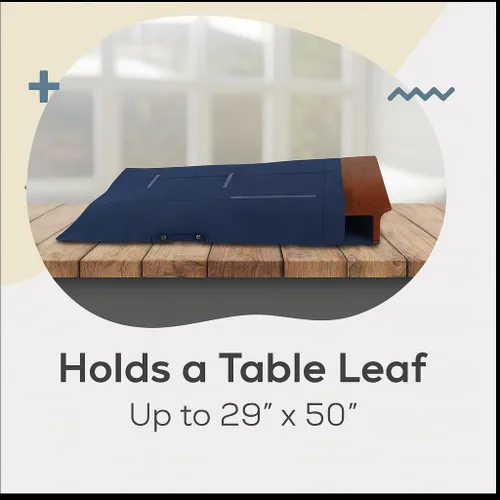 Vista 4 de Dining Table Leaf Storage Bag, Thick Felt Secure Fit, Ultra-Soft, Scratch-Resistant with Adjustable Closure BLUE, 29 x 50 1 PACK