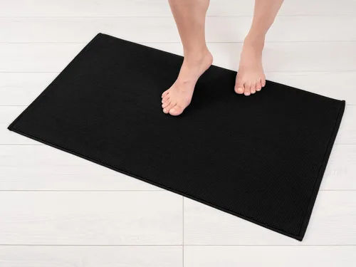 Vista 10 de American Soft Linen - Alfombra de baño antideslizante, 100% de algodón, 17 x 24 pulgadas, alfombras de baño lavables, tapetes peludos, color beige