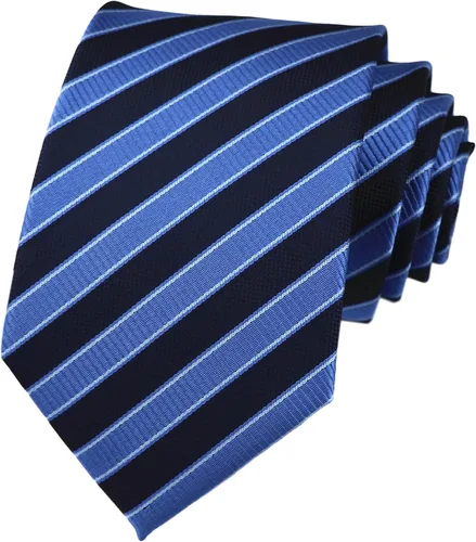 Vista 64 de Secdtie Corbata clásica de seda tejida jacquard a rayas para hombre
