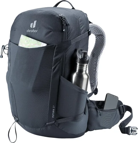 Vista 8 de Deuter Mochila Futura de 27 L, mochila ligera para senderismo Negro