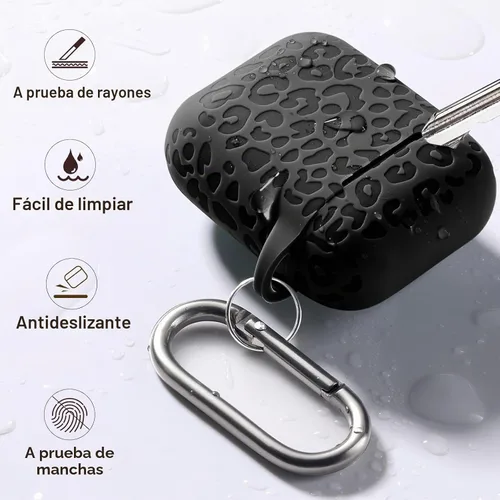 Vista 6 de Funda para Airpod Case y 2ª Generación con Diseño Leropard Grabado Compatible con Apple AirPods 2ª/1ª Generación de Carga, Bonita Protección