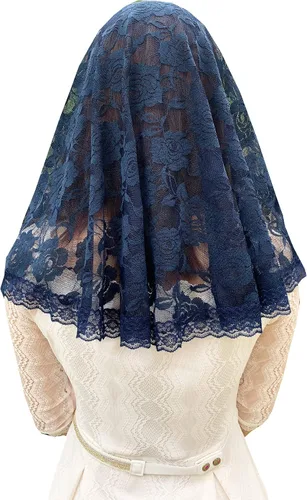 Vista 8 de Velo de mantilla de encaje suave y cómodo, 7 colores, estilo español, velo de encaje, cubierta de cabeza, forma de D