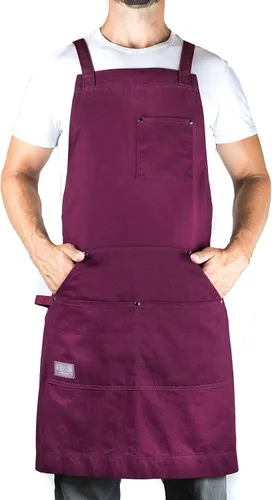 Vista 14 de Hudson Durable Goods - Delantal de chef de grado profesional para cocina, barbacoa y parrilla