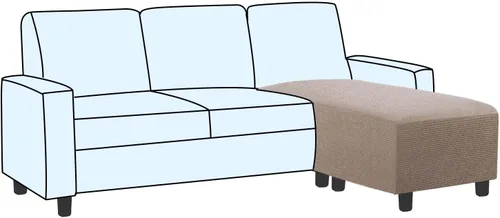 Vista 50 de H.VERSAILTEX Funda Deslizable para Otomana Rectangular Ajuste de Longitud 29"-34" Reposapiés Fundas Deslizables para Sofá Funda para Taburete