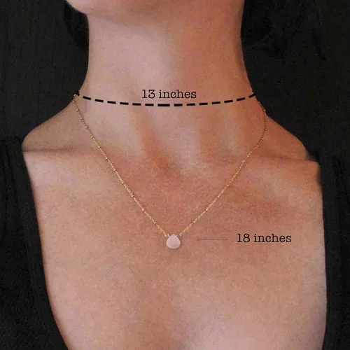 Vista 34 de Collar con colgante de piedra natal con piedra preciosa genuina, relleno de oro de 14 quilates, 18 pulgadas