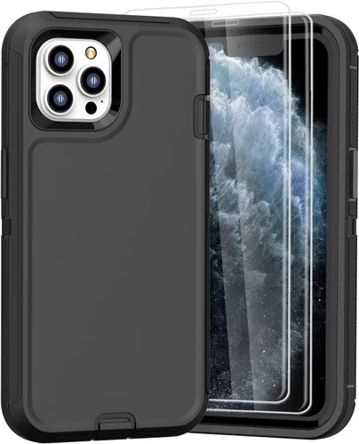 Vista 8 de Funda diseñada para iPhone 11 Pro Max [protección resistente 3 en 1 de cuerpo completo] con 2 protectores de pantalla, funda protectora resistente