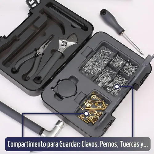 Vista 4 de Bates- Kit de herramientas para el hogar, kit de herramientas pequeñas, juego de herramientas para el hogar, juego de caja de herramientas pequeña