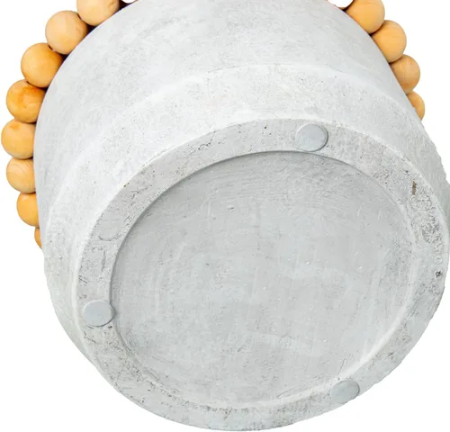 Vista 5 de MACETERO CERÁMICA ø30 cm GRIS C/BOLITAS Madera_° 11.8 x 7.9 in