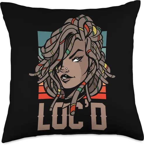 Vista 4 de Locs Afro Dreadlocks Love Natural Beauty Hair It's the Locs for Me-Afro Hair - Almohada de pelo negro americano africano, 16 x 16 pulgadas