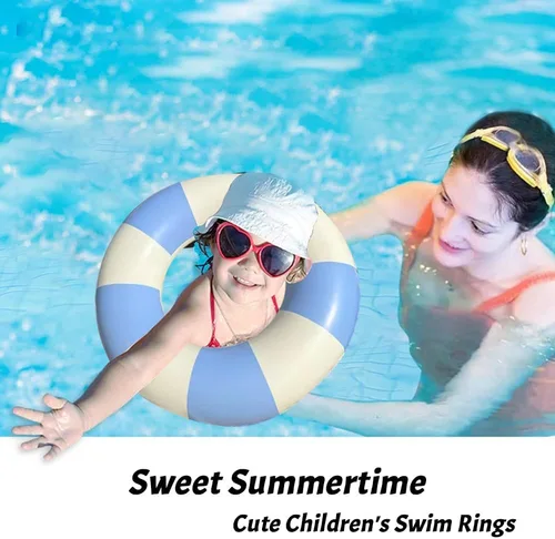 Vista 2 de Audaisyly Anillo de natación para niños, flotadores inflables de piscina, tubo de natación, balsa de juguete con frutas, decoraciones de sirena