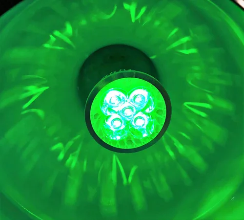 Vista 4 de RubyLux Bombilla LED verde de 2ª generación, tamaño pequeño