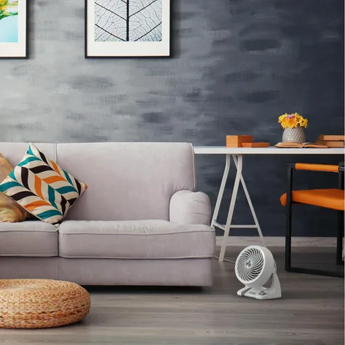Vista 6 de Vornado 533DC Energy Smart - Ventilador de circulación de aire pequeño con control de velocidad variable, color blanco