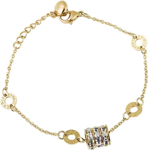Vista 19 de Colección de Pulseras Brazalete de Acero Inoxidable 316L Chapado en Oro de 18K - 12 Diseños Únicos + Cadena de Acero de Titanio con Acento