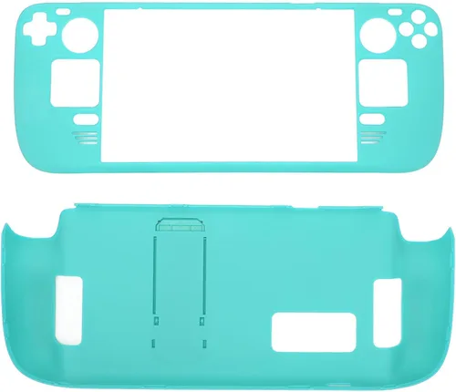 Vista 17 de Funda con función atril para Steam Deck, funda protectora completa para cubierta de vapor, funda protectora a prueba de huellas dactilares con Negro