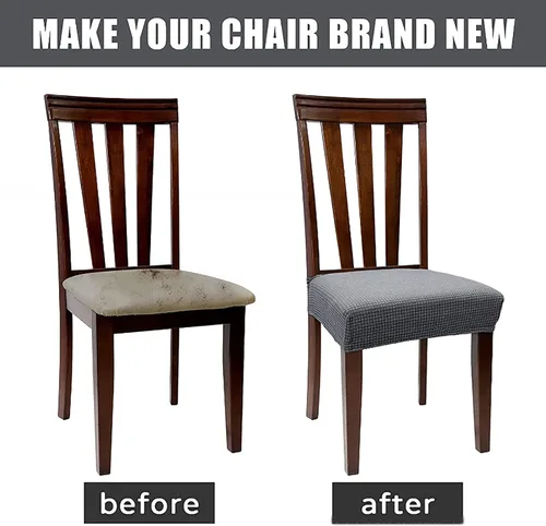 Vista 5 de Fundas para sillas de comedor, fundas lavables para sillas de comedor, fundas elásticas para sillas de comedor, fundas de asiento elásticas