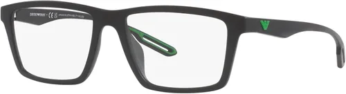 Vista 2 de Emporio Armani Men's Ea4189u Universal Fit Prescription Eyewear Frames with Two Interchangeable Sun Clip-ons Rectangular