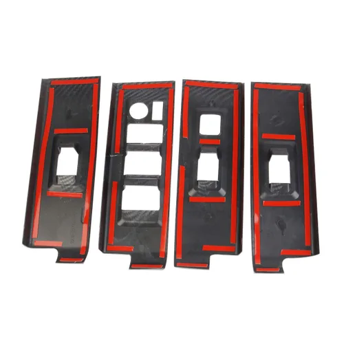 Vista 6 de Cubierta de panel de interruptor de elevación de ventana de puerta de fibra de carbono Accesorios para Toyota Tundra 2022-2026 Sequoia 2023-2026