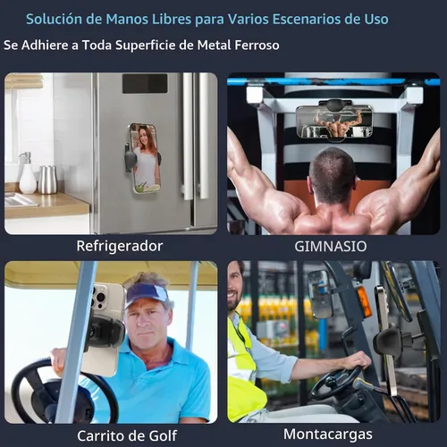 Vista 6 de TONDA Soporte magnético para teléfono para gimnasio: soporte magnético ajustable de 360 grados, soporte de trípode para teléfono, accesorios