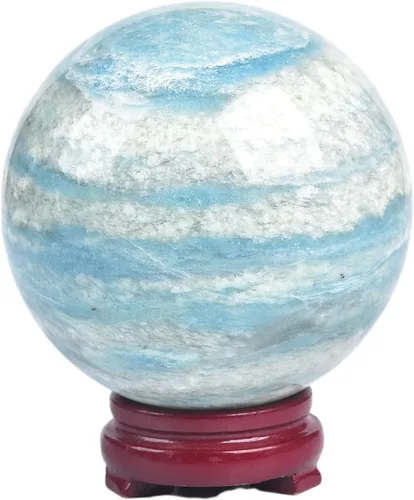 Vista 55 de JIC Gem Piedra Natural de Jaspe Africano Cristal de Curación Esfera Adivinación Bola de Piedra Preciosa, Feng Shui Reiki Aura Decoración