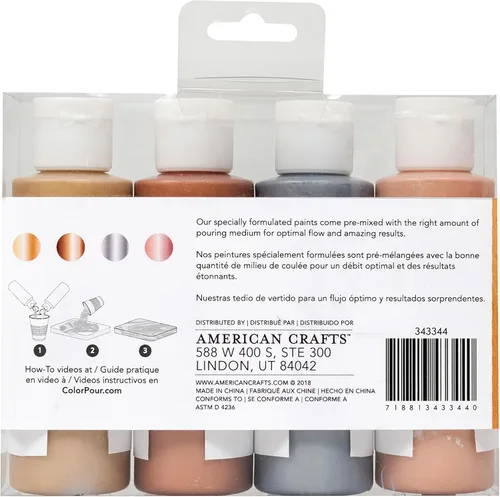 Vista 2 de AMERICAN CRAFTS KIT DE PINTURA PARA VERTIR COLOR METAL METAL