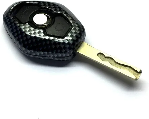 Vista 2 de Funda de protección con patrón de fibra de carbono brillante para llave remota BMW Diamond E46 E39 E38 Z3 Z4 E83 E53