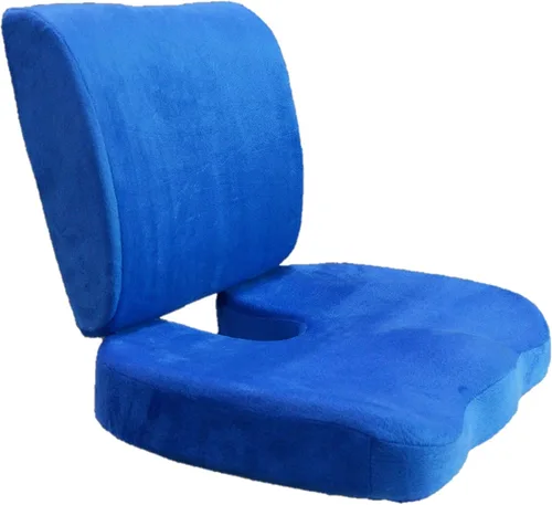 Vista 13 de Bookishbunny Juego de 2: Cojín de asiento ortopédico de espuma viscoelástica para alivio del dolor de ciática y alivio del dolor de espalda baja