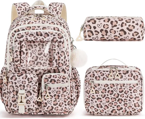 Vista 17 de Fimibuke Mochila infantil para niñas escolares, mochila impermeable con A1. Rosa diamante