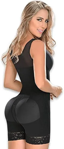 Vista 2 de Myd Fajas colombianas reductoras postparto Faja corta con brasier Butt Lifter Body Shaper Ref 0029