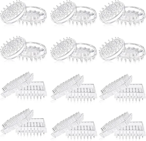 Vista 8 de Queekay 8 protectores de alfombras, copas con púas para patas de muebles