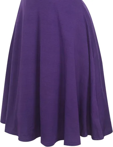 Vista 7 de oxiuly OX233 - Vestido informal, cruzado, con cuello en V, estampado floral, acampanado, por debajo de la rodilla y de verano para mujer