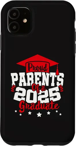 Vista 5 de iPhone 15 Parents of a 2025 Graduate Class Senior Graduation Grad 25 Case