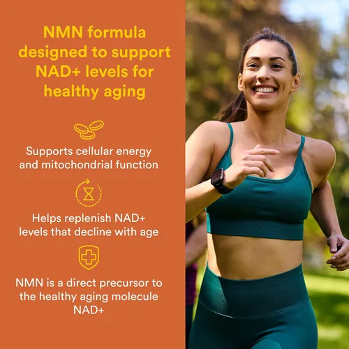 Vista 2 de Natural Factors Regenerlife NMN NAD+ Boost, 500 MG, 30 cápsulas vegetarianas