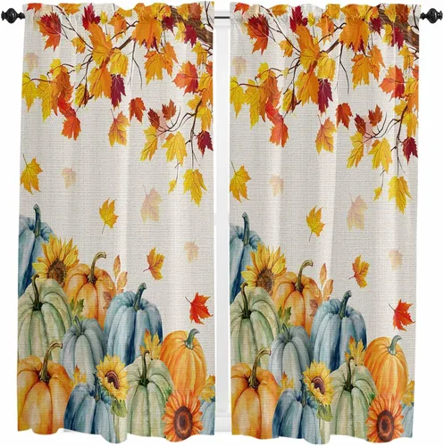 Vista 35 de Cenefas de Navidad de invierno para ventanas, cortinas de cocina con bolsillo para barra, cortinas con aislamiento térmico para ventana de baño