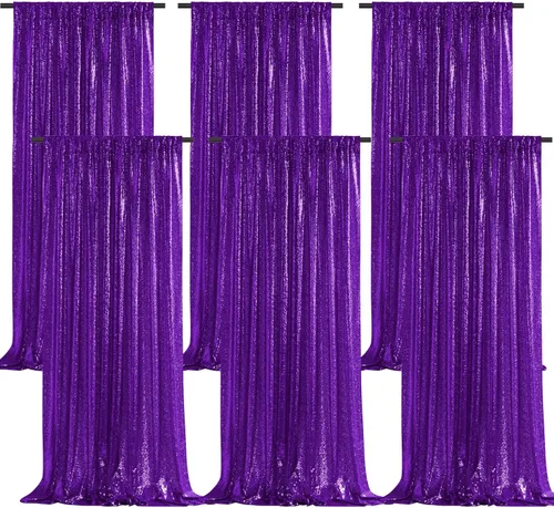 Vista 39 de B-COOL Cortinas de Fondo de Lentejuelas Azul Bebé 2 Piezas 2ftx8ft Fotografía para Fiestas Fondo Brillante Cortinas para Prom Bodas Baby Shower