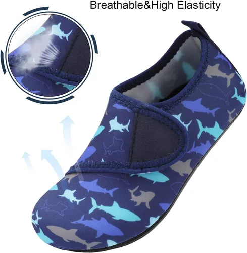 Vista 3 de Centipede Demon Zapatos de agua para niños y niñas, secado rápido, calcetines acuáticos para deportes, playa, natación, surf