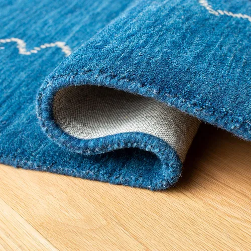 Vista 5 de SAFAVIEH Himalaya Collection - Alfombra de pasillo, 2 pies 3 pulgadas x 6 pies, color azul, lana hecha a mano, ideal para zonas de alto tráfico