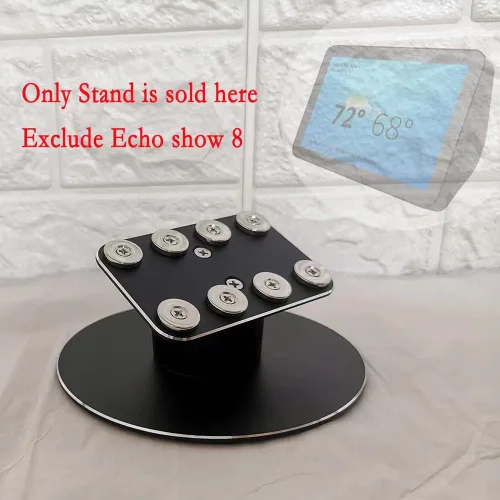 Vista 2 de Adjustable Stand only for Ech_ooo Show 8 / Ech_ooo Show 8 (2nd Gen), Tilt + Swivel,Aluminum Stand with 8 Magnets Black