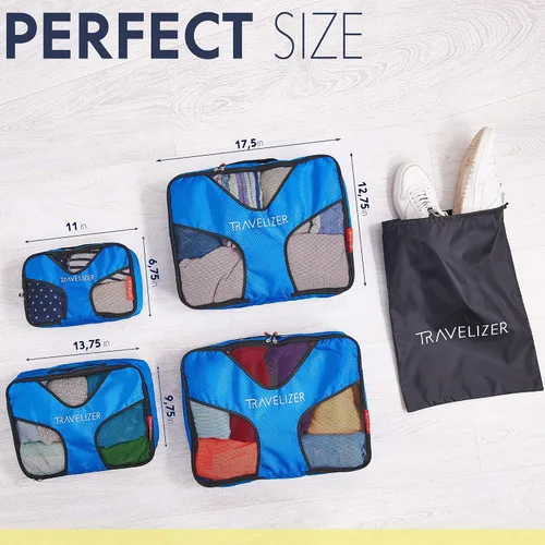 Vista 3 de Travelizer - Juego de 5 cubos de equipaje de viaje para bolsa y maleta