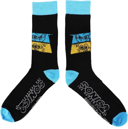 Vista 2 de Bioworld Sonic the Hedgehog Athletic Crew Socks for Men