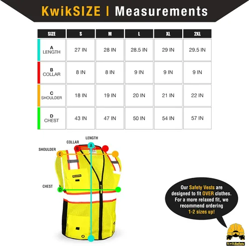 Vista 6 de KwikSafety BIG KAHUNA - Chaleco de seguridad [amarillo, 2XL] + paquete de casco de tortuga amarillo