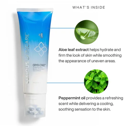 Vista 4 de Serious Skincare Cryo-Cinq Crema corporal reafirmante para brazos y piernas más firmes y suaves, ayuda a controlar el crepe y la celulitis, tensar