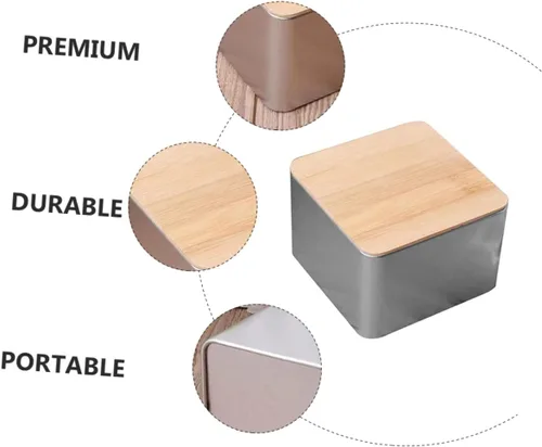 Vista 3 de Cabilock Cover Coin Candy Storage Square Desktop Tidy Box Nut Storage Snack Contenedores Divisores Boda Fiesta Snack