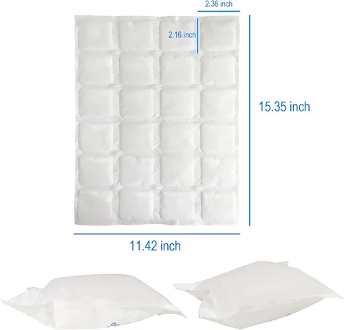 Vista 7 de Paquetes de hielo seco para el envío de alimentos congelados, paquetes de hielo para enfriadores, 12 hojas, paquetes fríos para el envío