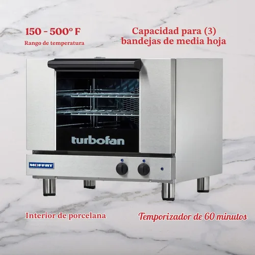 Vista 4 de Moffat E22M3 24" Horno de convección de encimera, eléctrico 110-120V/50/60/1-ph tamaño medio cubierta individual