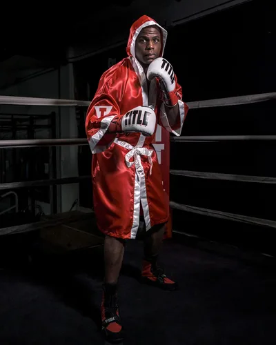 Vista 2 de TITLE Boxing Full Length Stock Satin Robe