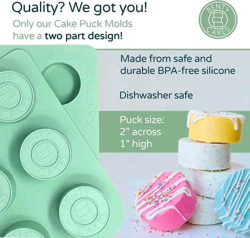 Vista 3 de Benty Cakes – El paquete de horneado CakePuck original – ¡Mejor que un Cake Pop! Haz postres cubiertos de chocolate – Silicona libre de BPA