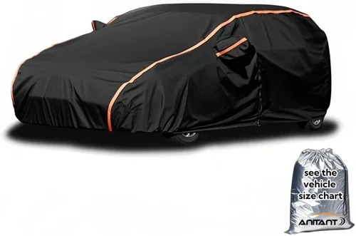 Vista 8 de Funda impermeable para automóvil deportivo, súper ligera, para todo tipo de clima, resistente a los rayos UV y a los arañazos, con cremallera