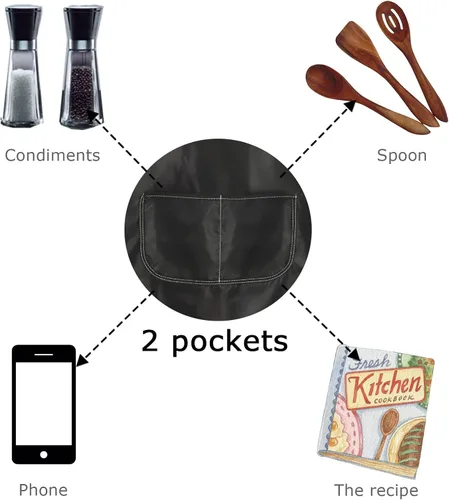 Vista 5 de ZJXHPO Cocinar es como un delantal de golf para golfistas, delantal de cocina con bolsillo para golfistas, delantal de cocina, regalo para amantes